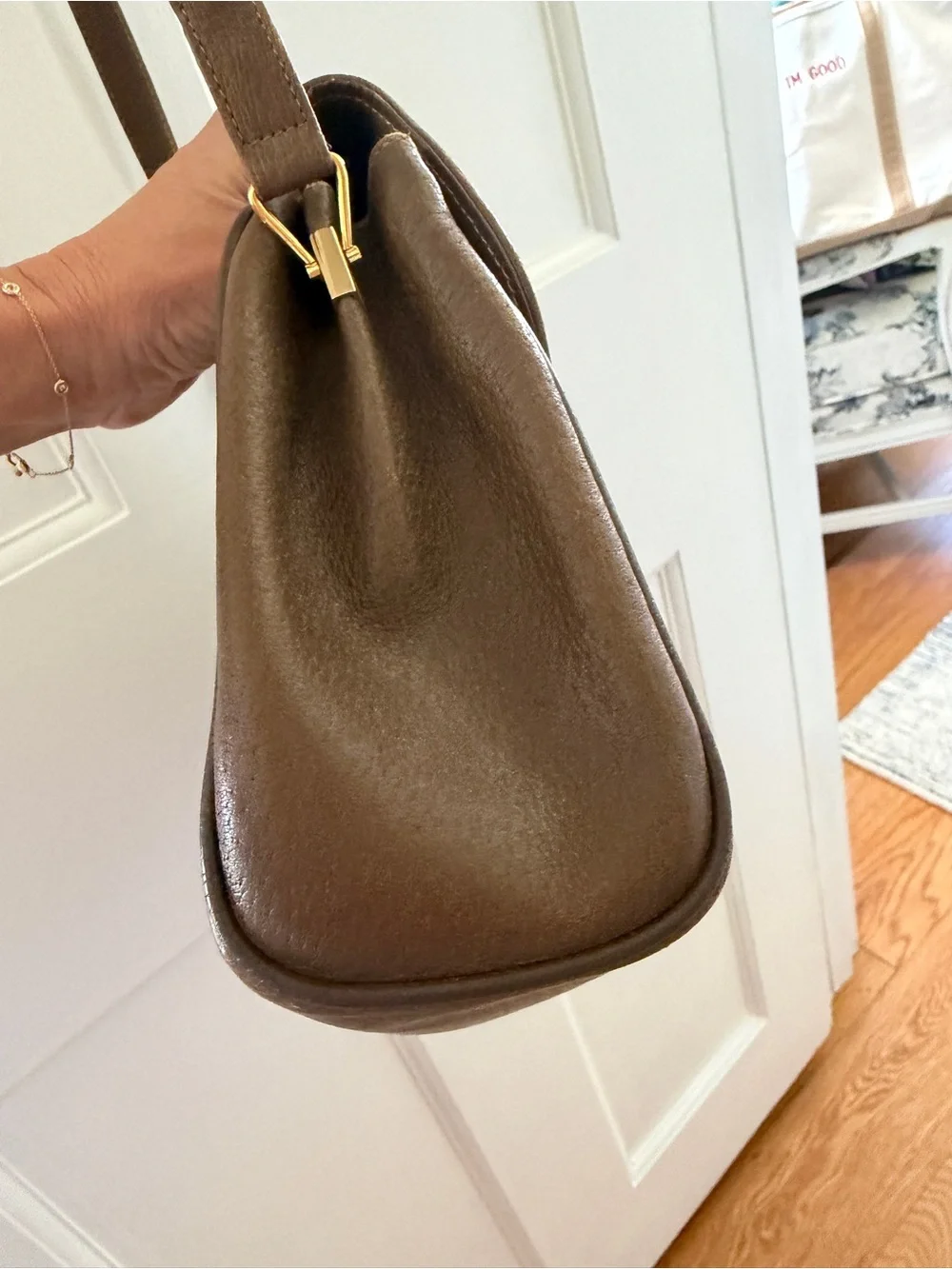 Gucci Beige & Brown Monogram Messenger Bag